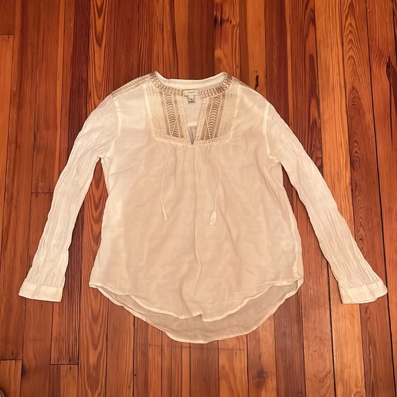 J. Crew White Top 6 - Picture 1 of 7